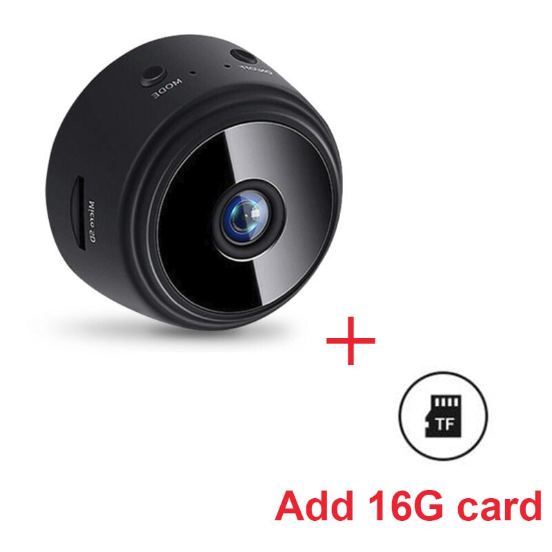 IP Mini Caméra Micro 1080P, Vision nocturne et moniteur à distance