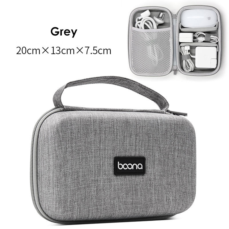 Hard Shell Digital Gadgets Storage Bag for Mac Adapter Mouse Data Cable Earphone HDD Electronics Gadgets Organizer Case