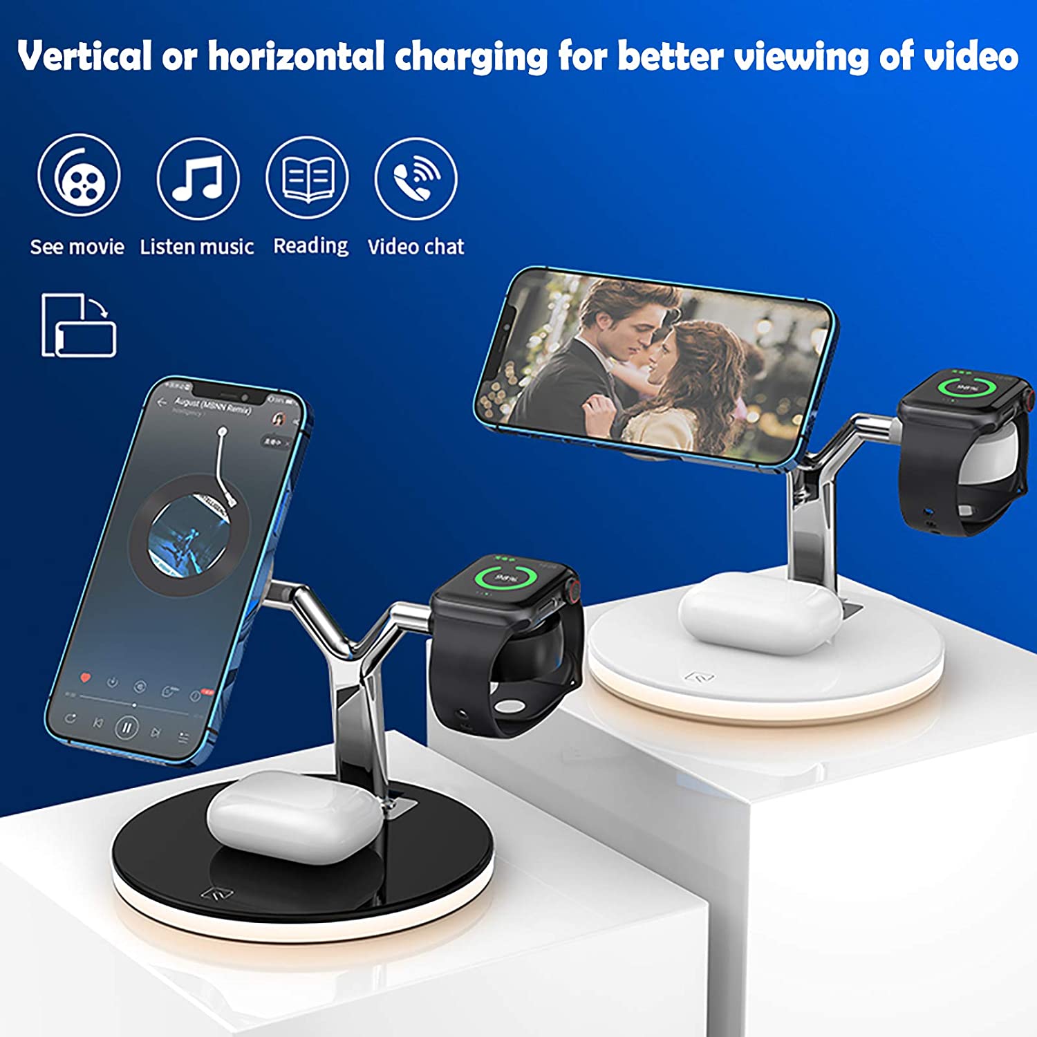25W Fast Wireless Charging Station For iPhone & (apple) Watch